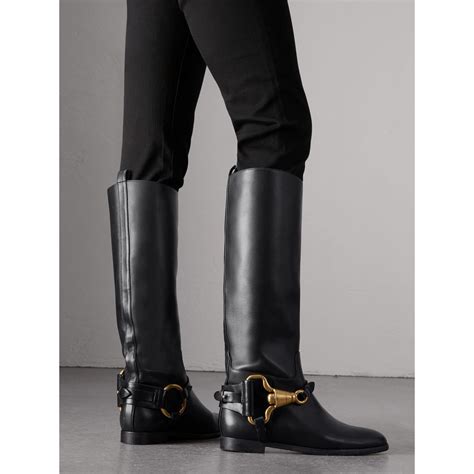 burberry equestrian boots|Burberry boots with clear heels.